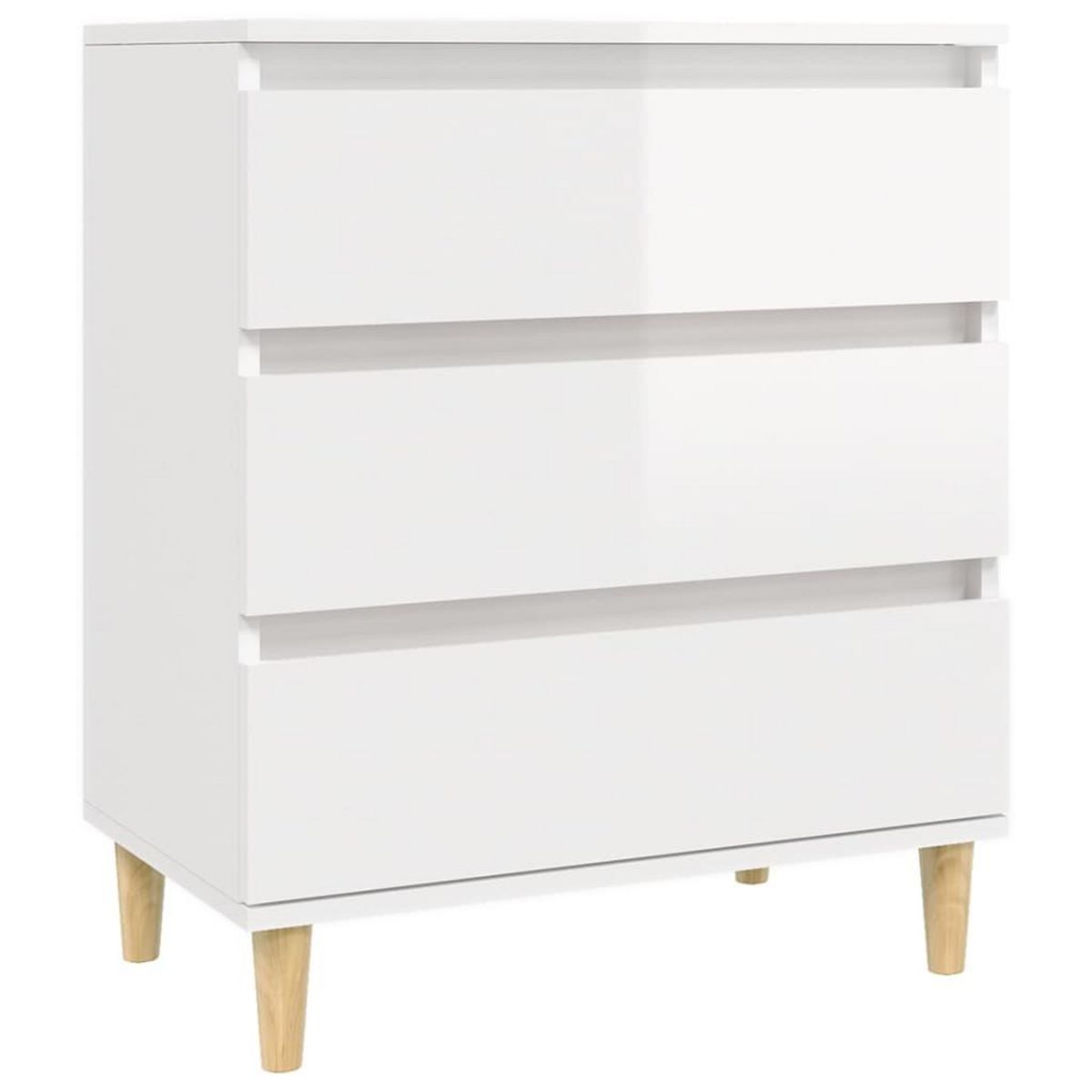 VIDAXL Buffet Blanc brillant 60x35x70 cm Bois d'ingenierie