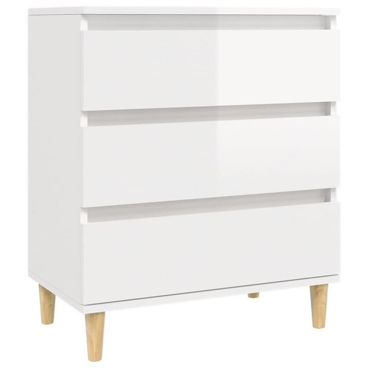 VIDAXL Buffet Blanc brillant 60x35x70 cm Bois d'ingenierie