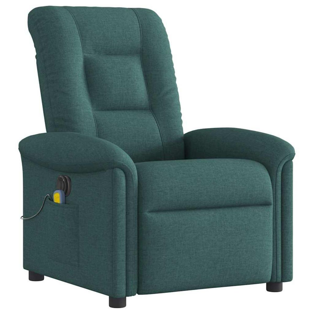 VIDAXL Fauteuil de massage inclinable electrique Vert fonce Tissu