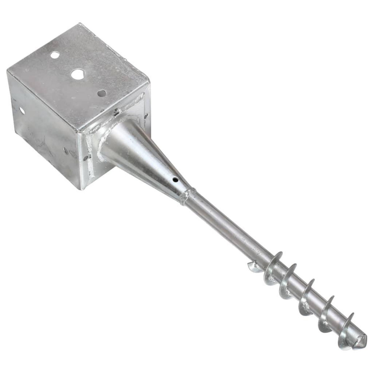 VIDAXL Piquets au sol 2 pcs Argente 12x12x56 cm Acier galvanise