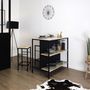 Voir la diapositive 2 : The Home Deco Factory Ensemble ilot et 2 tabourets Kalo - Marron et noir