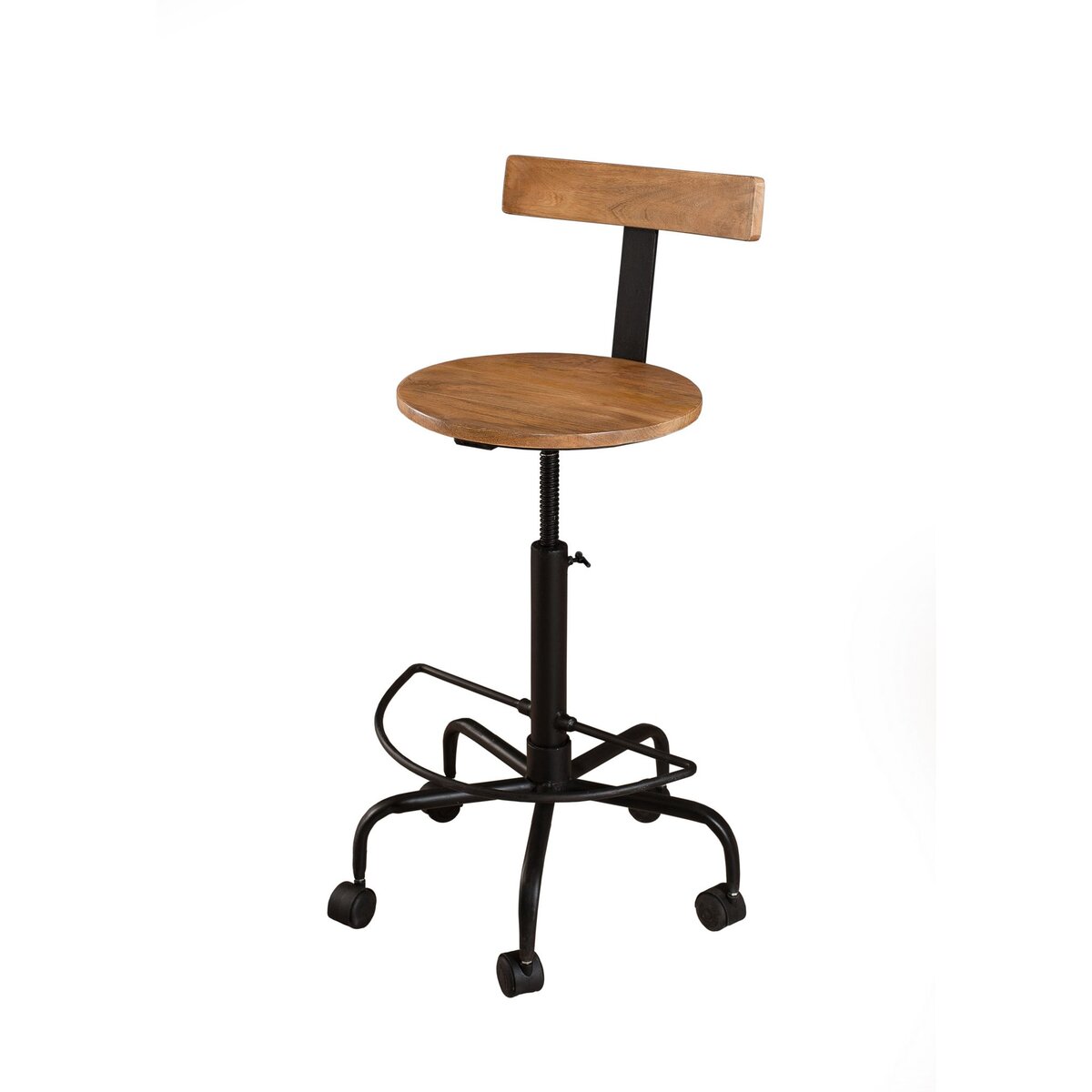 Chaise industrielle ajustable hauteur L55cm NAEL