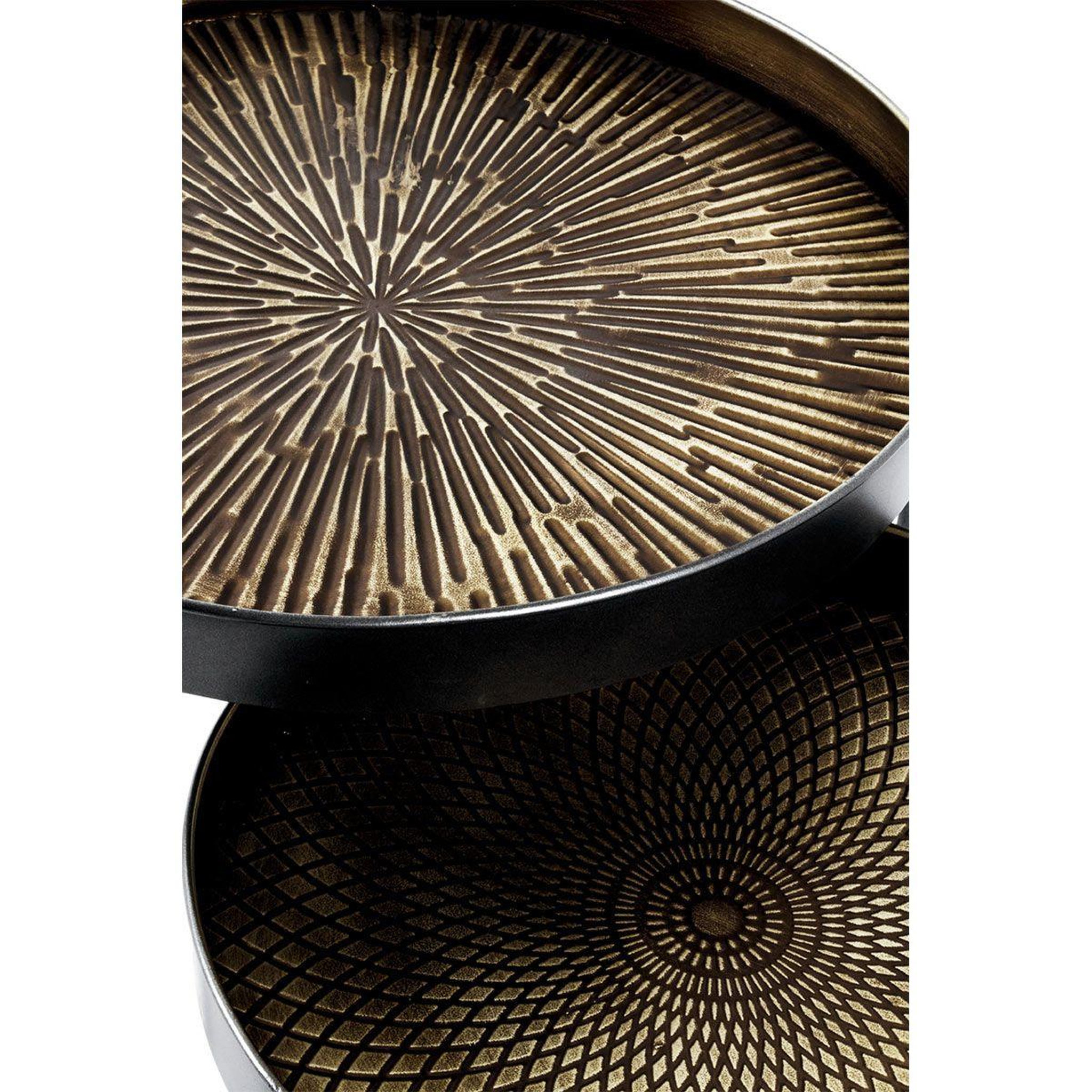 Voir la diapositive 3 : Paris Prix Lot de 2 tables d'appoint  authentique  51cm noir