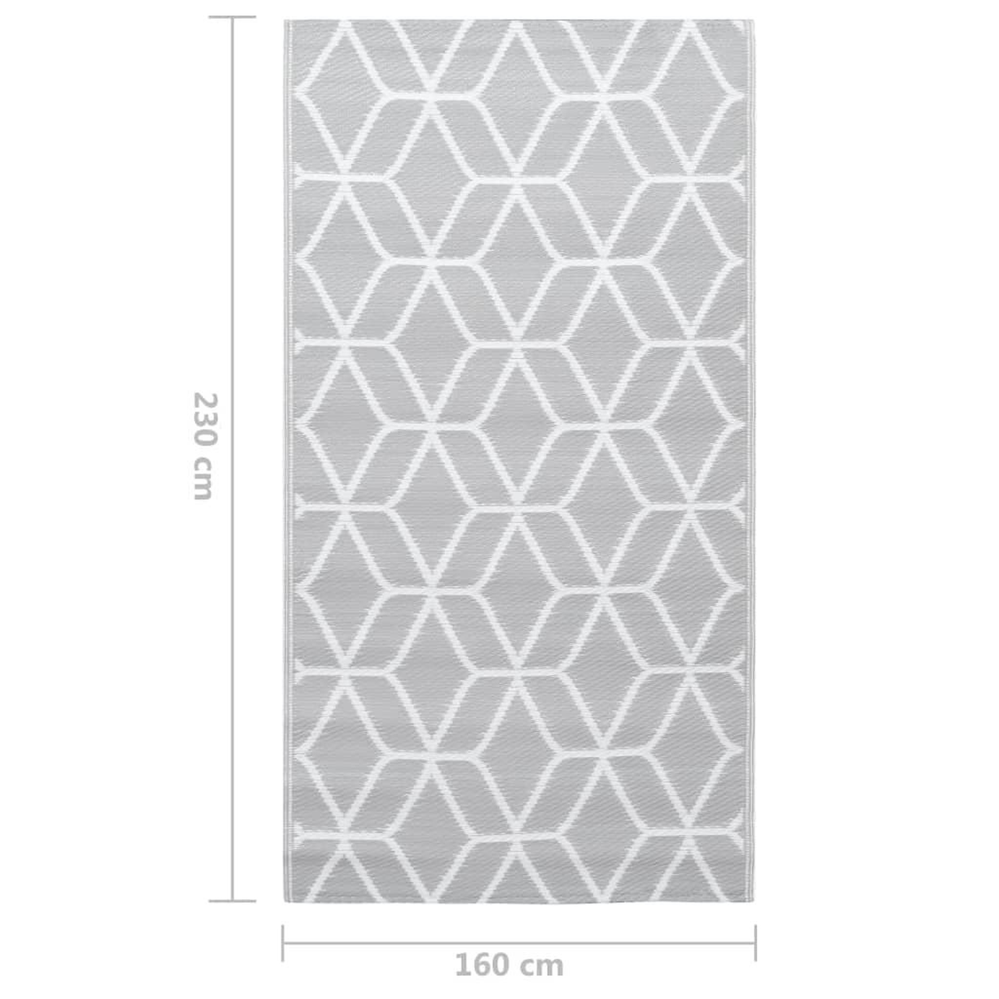 Voir la diapositive 6 : VIDAXL Tapis d'exterieur ARAKIL Gris 160x230 cm PP
