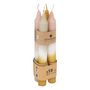 Voir la diapositive 2 : ATMOSPHERA Lot de 4 Bougies Bâton  Laya  18cm Multicolore