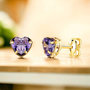Voir la diapositive 3 : L'ATELIER D'AZUR Boucles d'Oreilles Or 18 Carats 750 - Zirconiums Améthyste