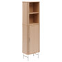 Voir la diapositive 1 : FIVE Colonne 1 porte et 2 niches effet bois clair LIORA - Beige