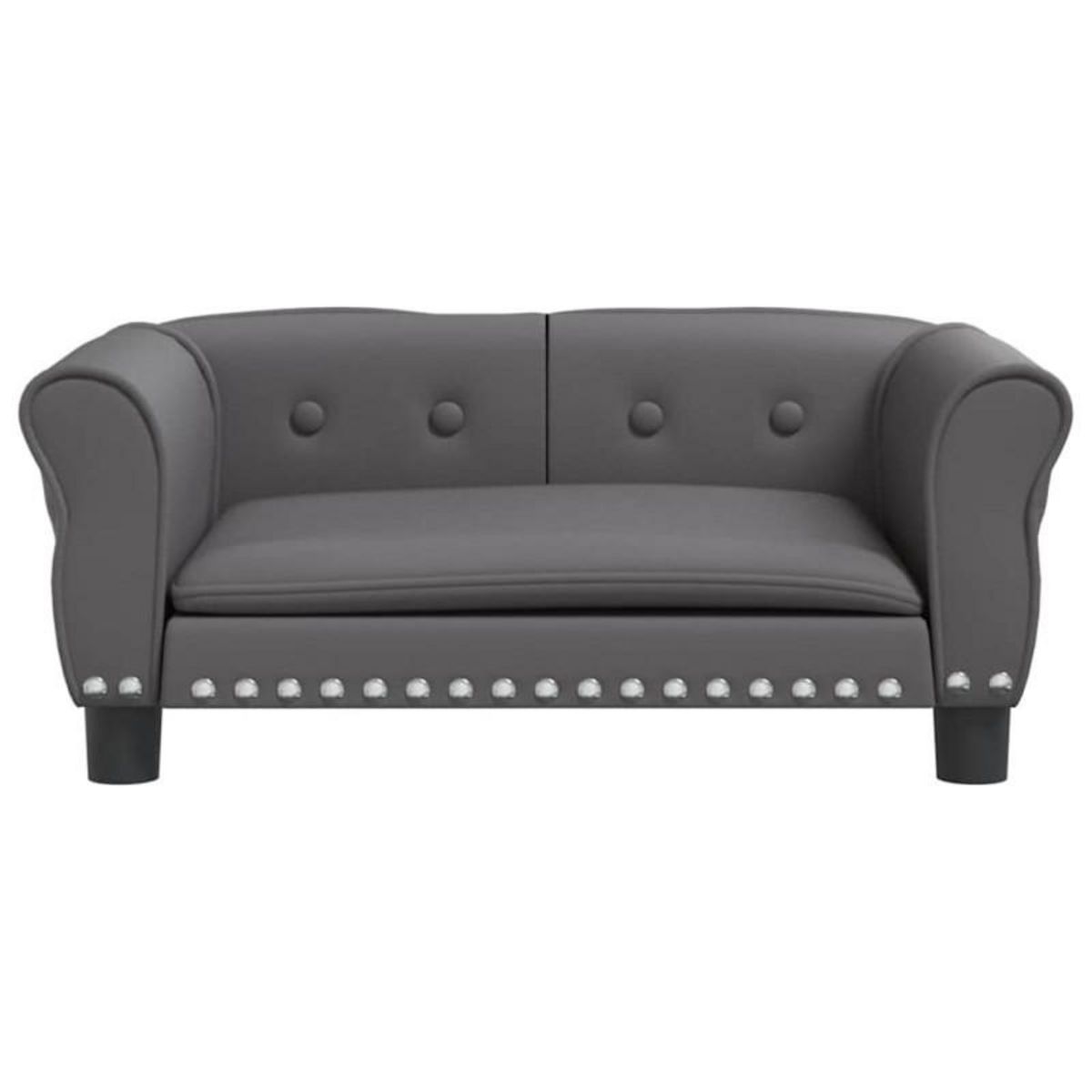 VIDAXL Lit pour chien gris 70x45x30 cm similicuir