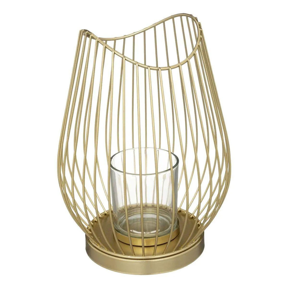 ATMOSPHERA Photophore Design en Métal  Filaire  23cm Or