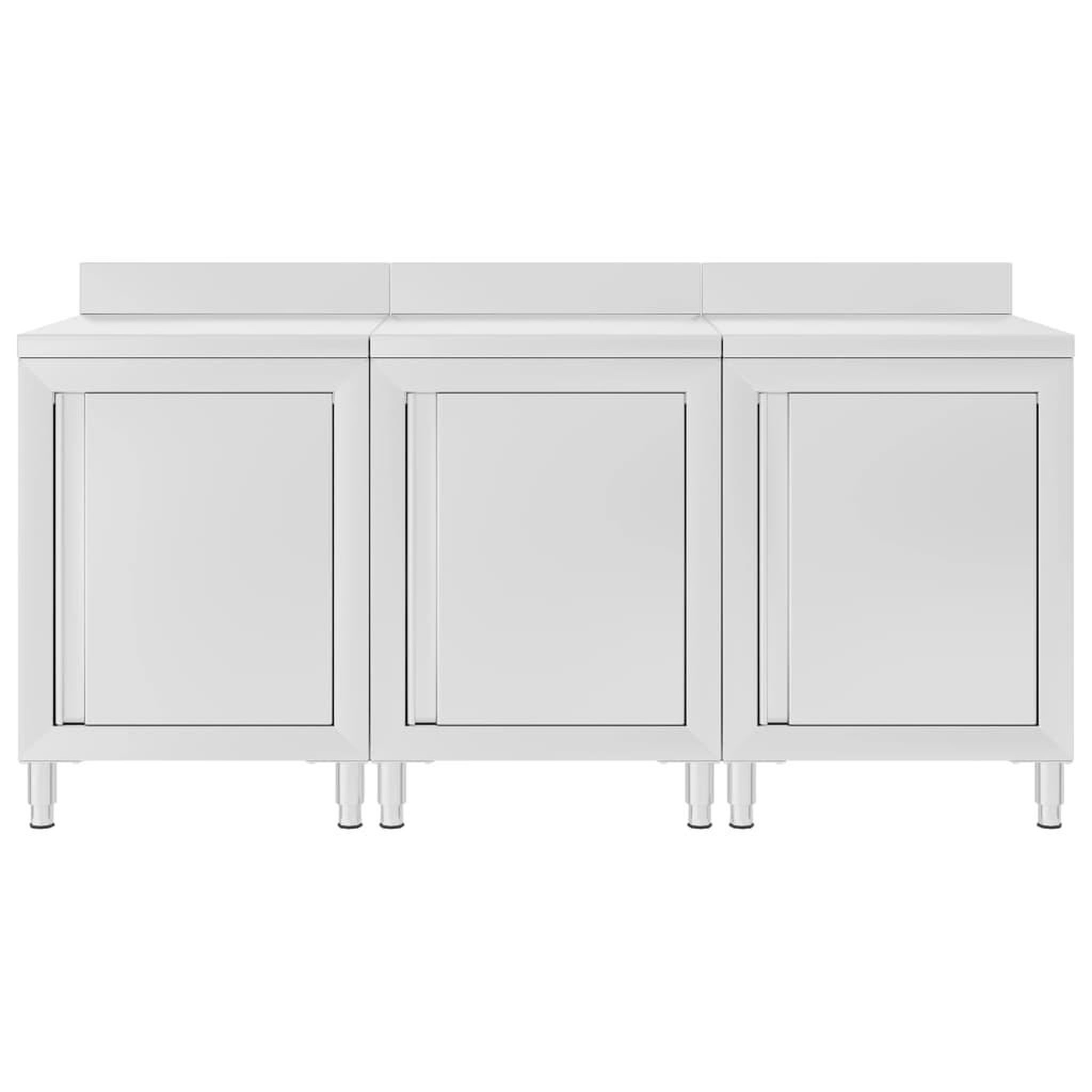 Voir la diapositive 3 : VIDAXL Table de travail commerciale avec armoire 180x60x96 cm Inox