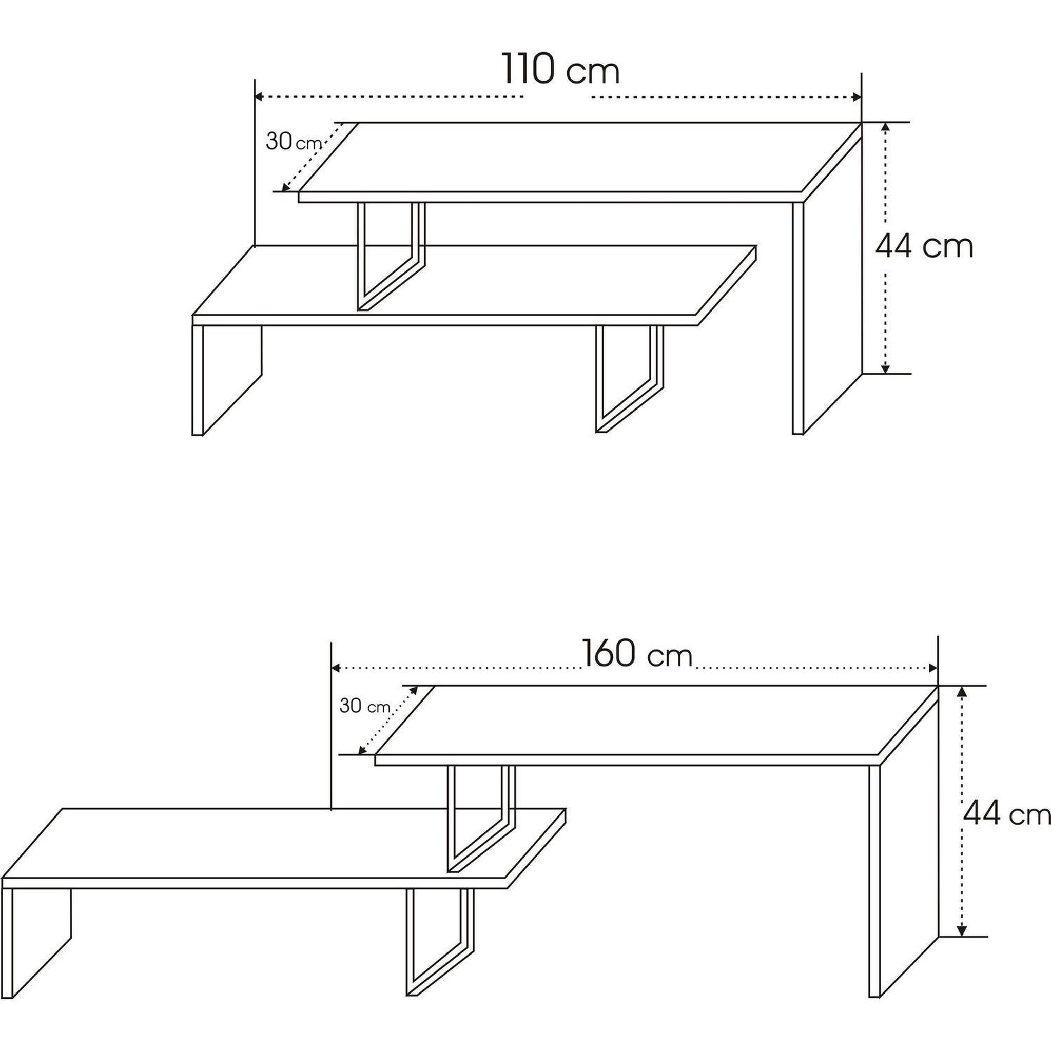 Voir la diapositive 5 : TOILINUX Meuble tv design industriel ovit - l. 120 x h. 45 cm - marron