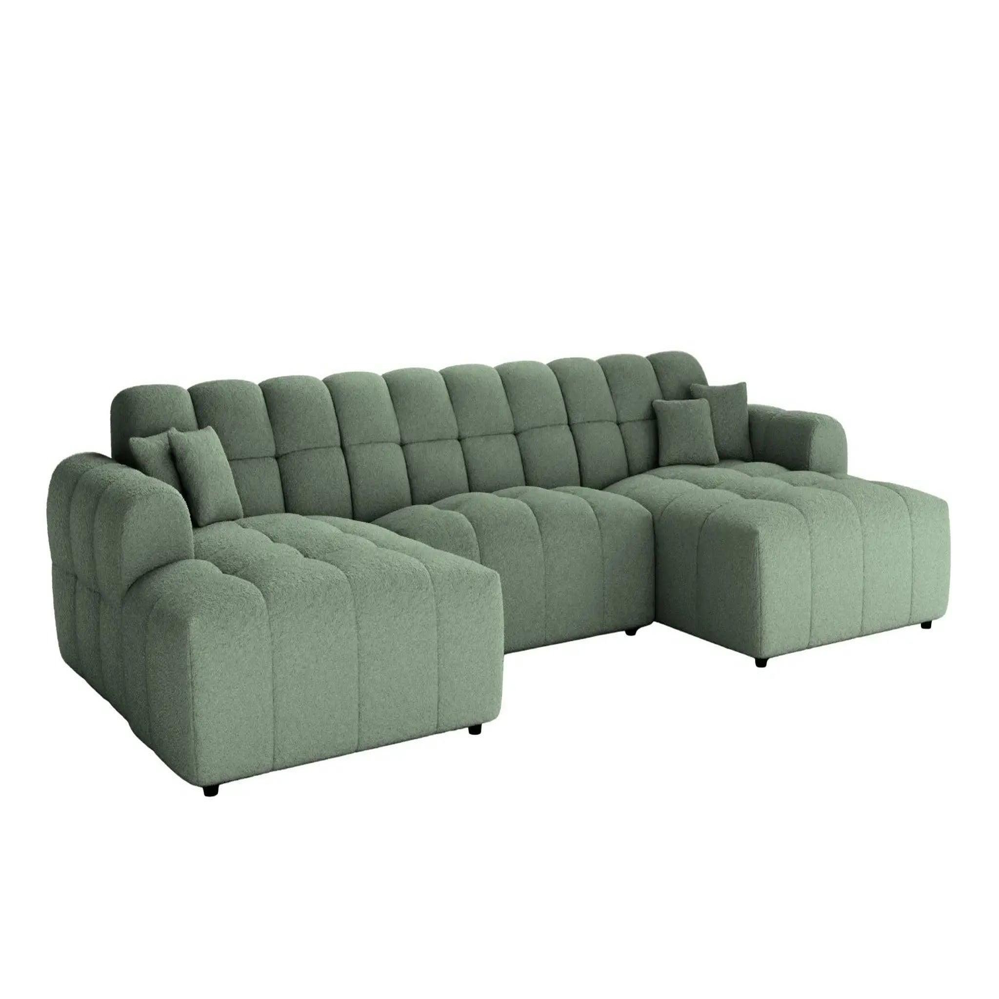 Voir la diapositive 6 : CASANOVA PARIS Alexia - canapé panoramique tissu bouclette