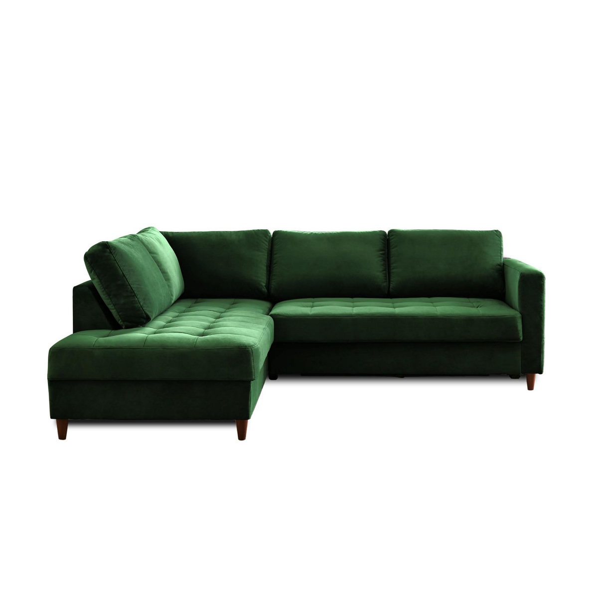 LISA DESIGN Anna - canapé d'angle gauche - 5 places - convertible - en velours