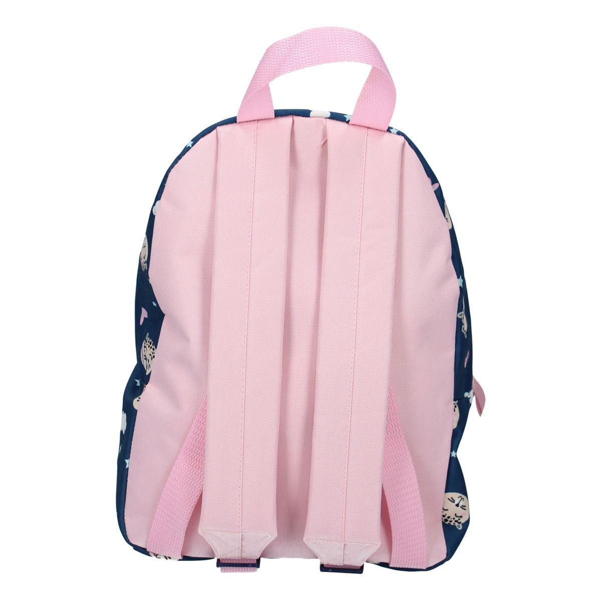 Sac maternelle avec pochette avant bleu motifs léopards