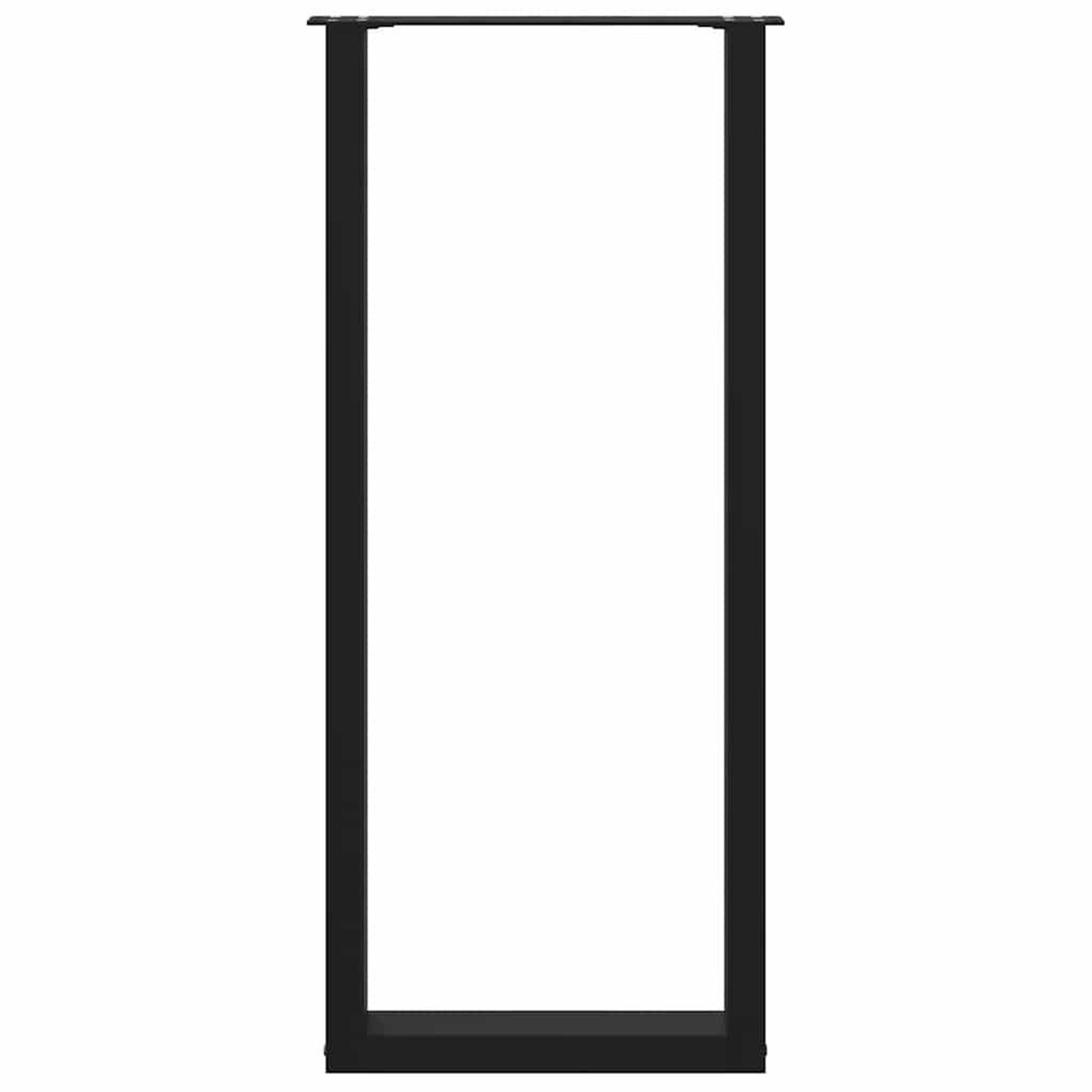 Voir la diapositive 5 : VIDAXL Pieds de table basse forme de U 2 pcs noir 50x(110-111)cm acier