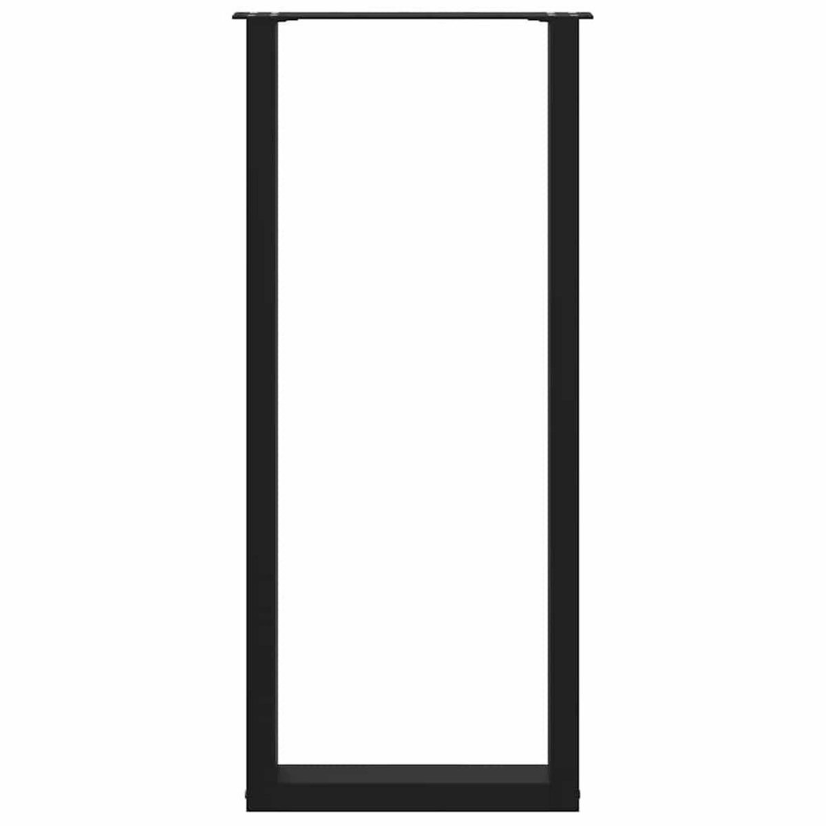 VIDAXL Pieds de table basse forme de U 2 pcs noir 50x(110-111)cm acier