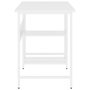 Voir la diapositive 4 : VIDAXL Bureau d'ordinateur Blanc 105x55x72 cm MDF et metal
