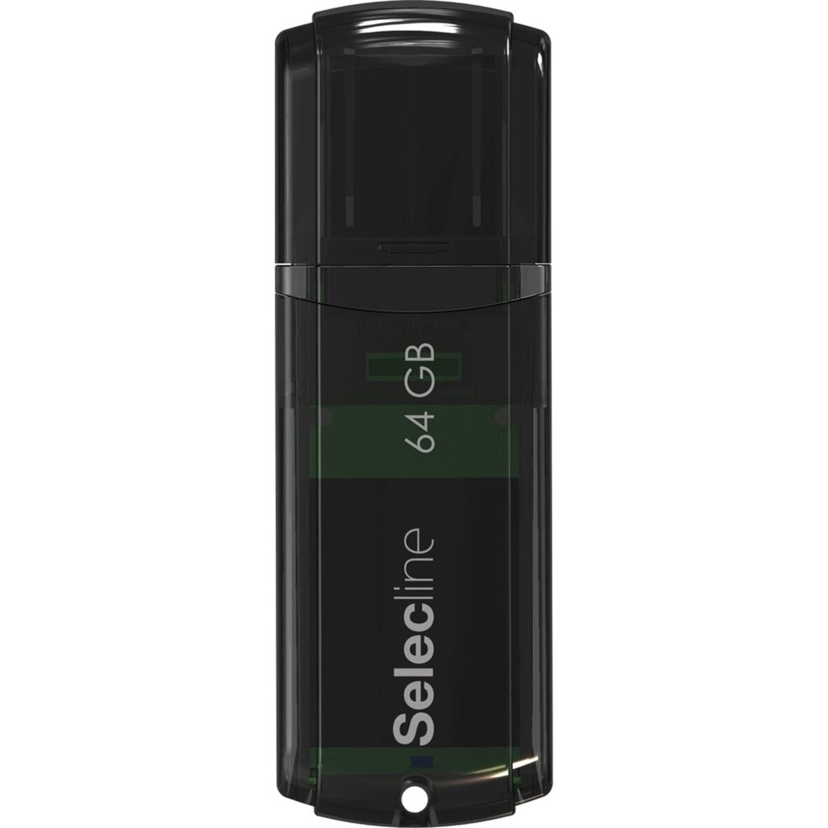 SELECLINE Cle usb Noire Transparente - USB 2.0 - 64 Go
