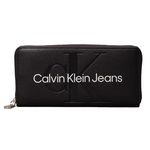 CALVIN KLEIN JEANS Portefeuille  Femme Calvin Klein Jeans Sculpted Zip Around. Coloris disponibles : Noir