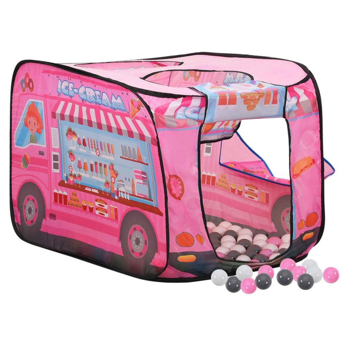 VIDAXL Tente de jeu pour enfants avec 250 balles Rose 70x112x70 cm