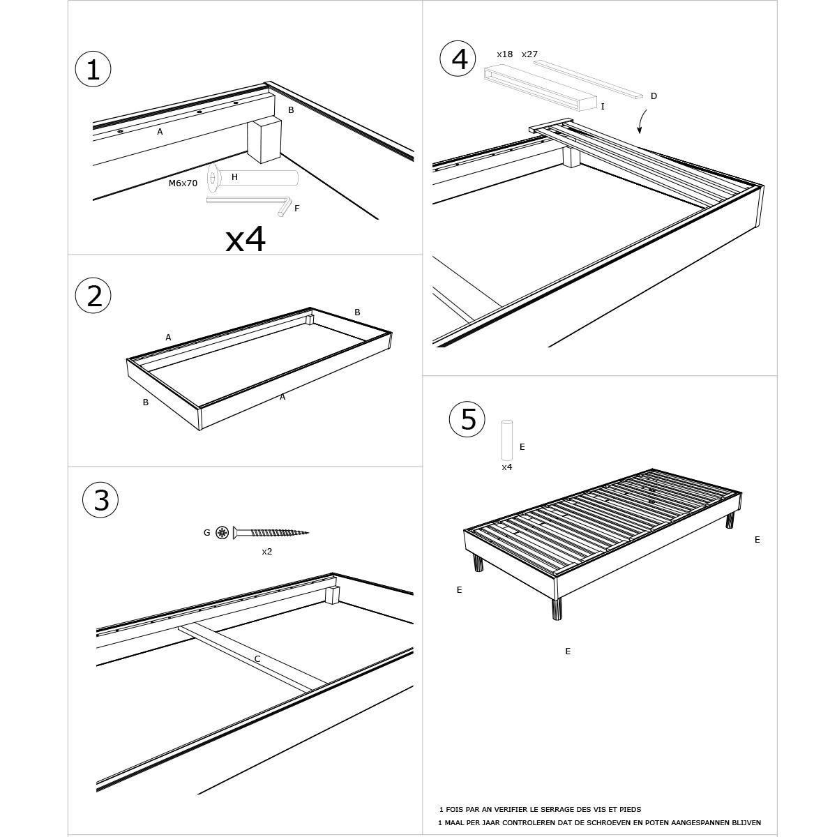 DODO Sommier en kit - lattes flexibles