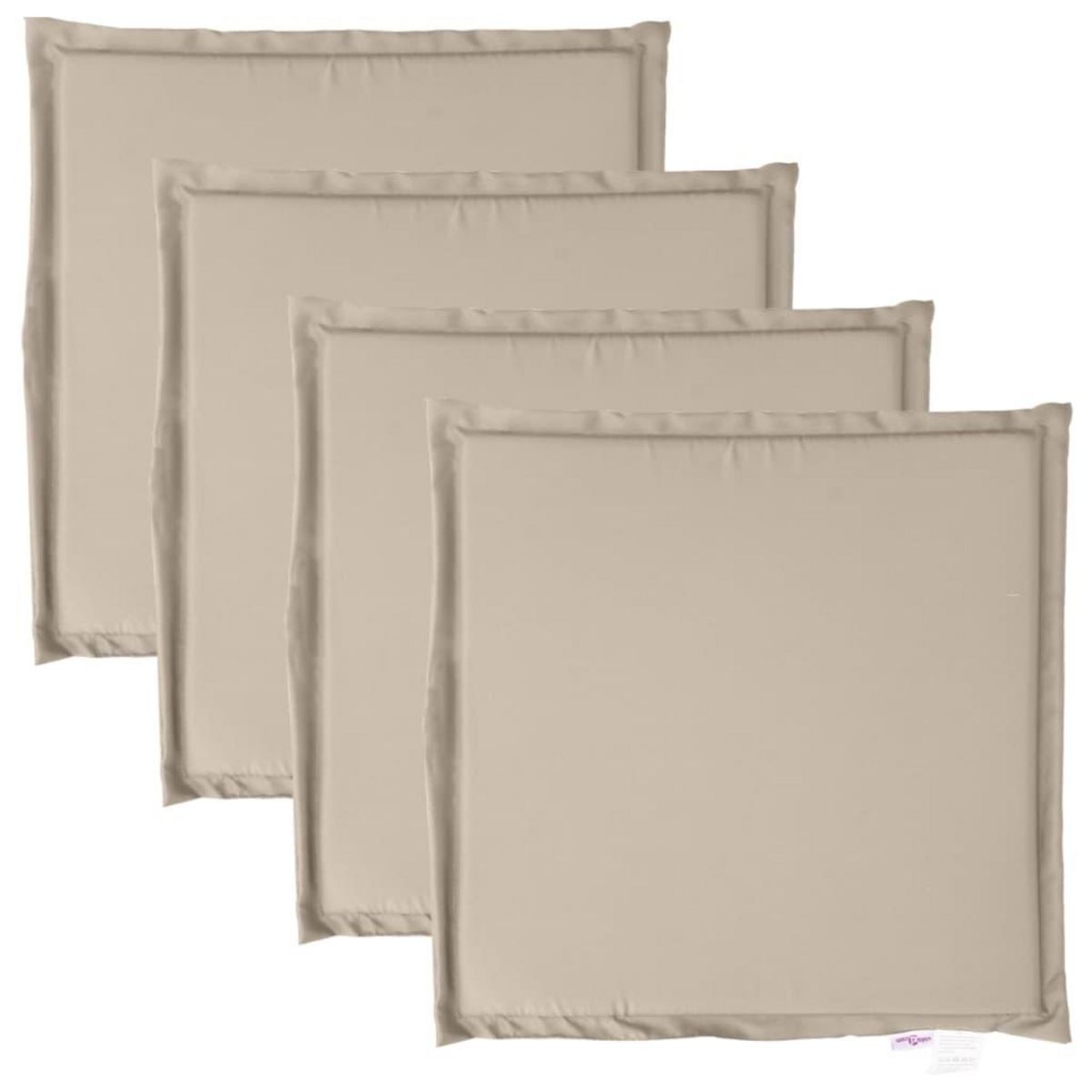 VIDAXL Coussins de siege de jardin lot de 4 taupe 45x45x2 cm carre