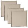 Voir la diapositive 2 : VIDAXL Coussins de siege de jardin lot de 4 taupe 45x45x2 cm carre