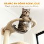 Voir la diapositive 4 : PAWHUT Arbre à chat design mural - parcours mural en bois pour chat 6 pièces variées - crème gris
