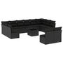 Voir la diapositive 2 : VIDAXL Salon de jardin avec coussins 13 pcs noir resine tressee