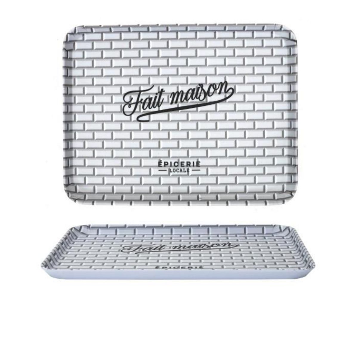 Paris Prix Plateau de Service  Brooklyn  26cm Noir & Blanc