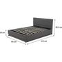 Voir la diapositive 4 : Habitat et Jardin Lit LED avec coffre  Anastasia  - 180 x 200 - Gris foncé