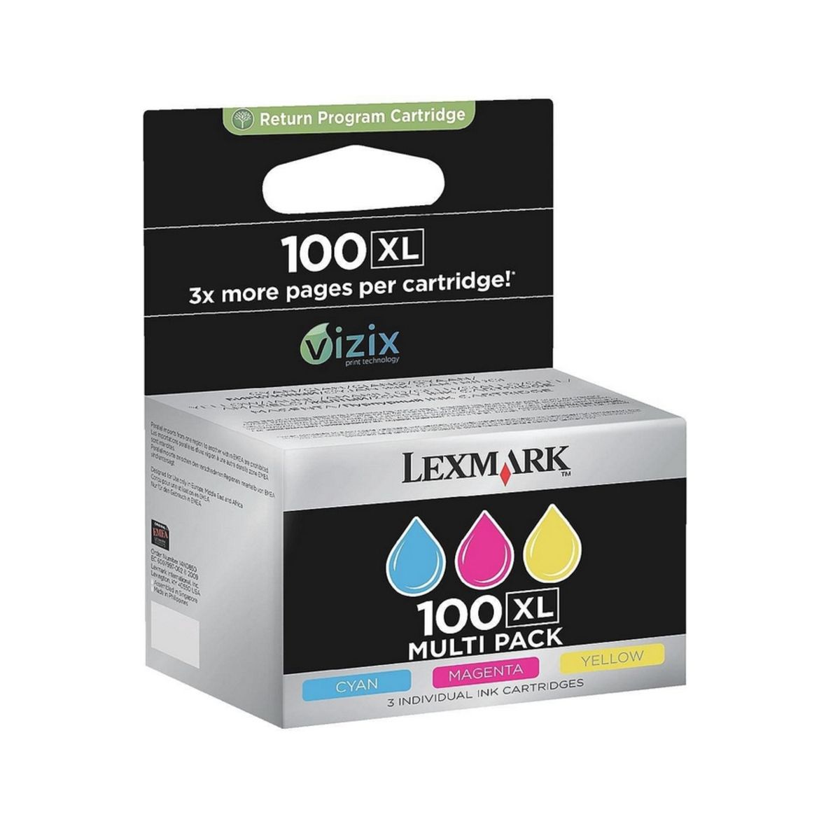 LEXMARK Cartouche 3 PACK CARTOUCHE NO100XL