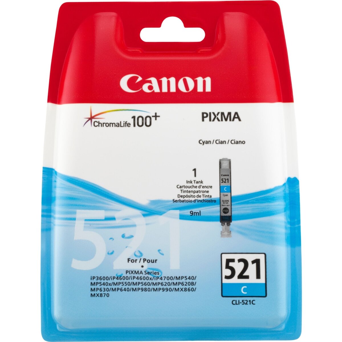 CANON Cartouche CLI-521 C BLISTER W/SEC