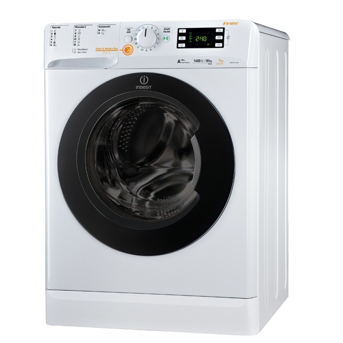 INDESIT Lave-linge séchant XWDE 1071481XWKKK EU - 10 Kg Lavage - 7 Kg Séchage - 1400 Trs/min