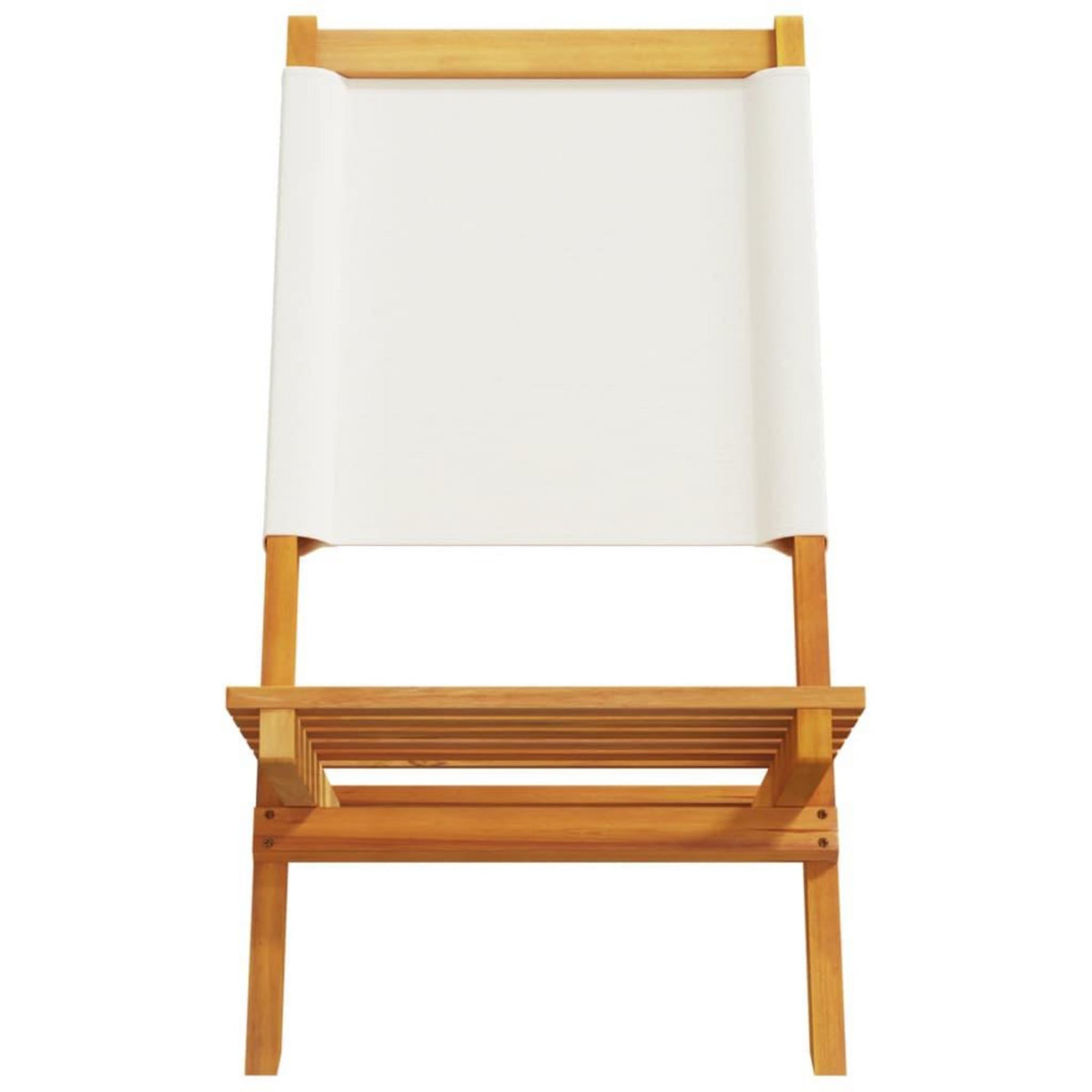 VIDAXL Chaises de jardin pliantes lot de 4 tissu et bois massif