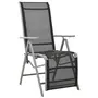 VIDAXL Chaise de jardin inclinable Textilene et aluminium Argente