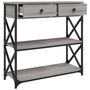 Voir la diapositive 5 : VIDAXL Table console sonoma gris 75x28x75 cm bois d ingénierie