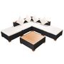Voir la diapositive 2 : VIDAXL Salon de jardin 6 pcs avec coussins resine tressee noir