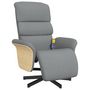 Voir la diapositive 2 : VIDAXL Fauteuil inclinable de massage et repose-pieds gris clair tissu