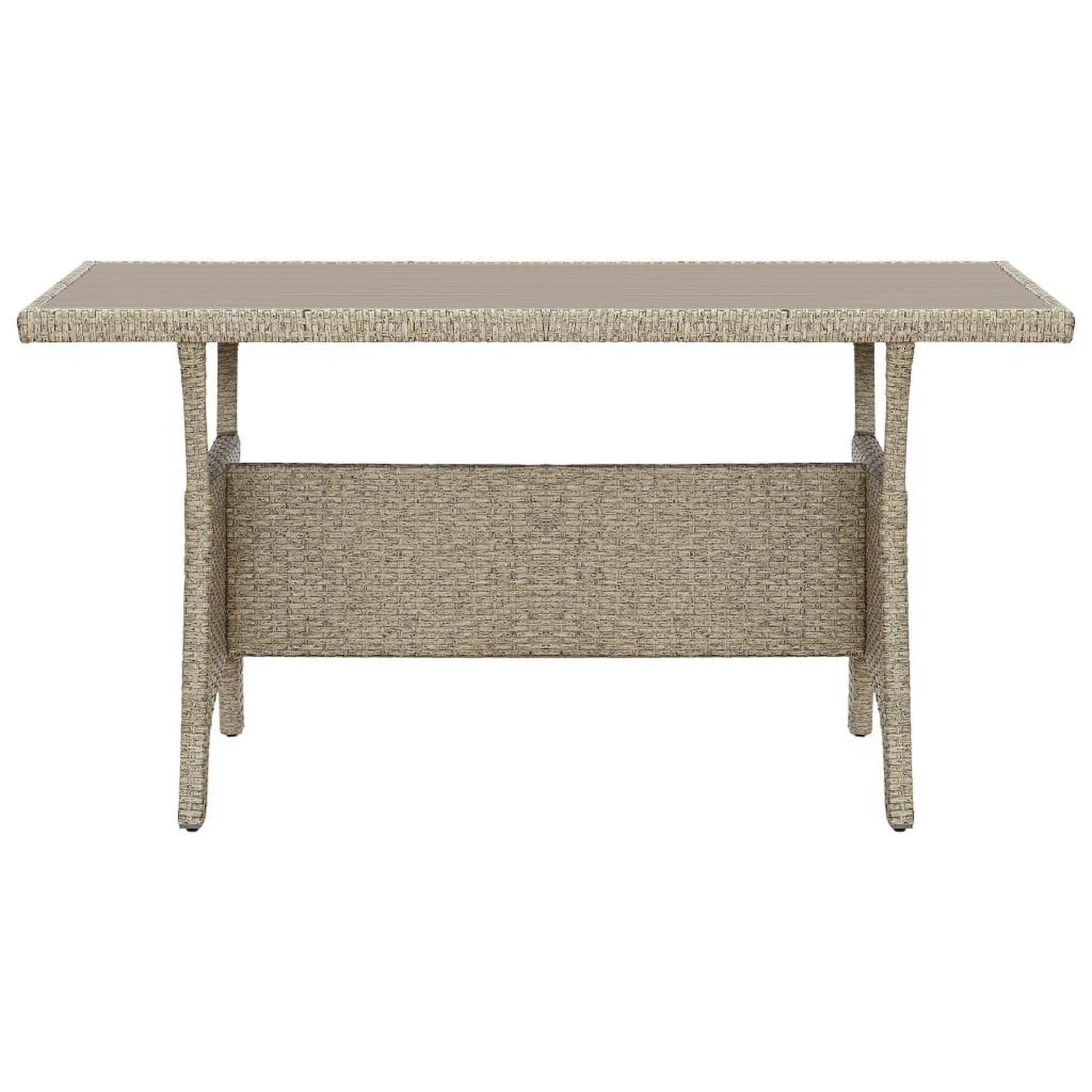 Voir la diapositive 2 : VIDAXL Table de jardin Gris 120x70x66 cm Resine tressee
