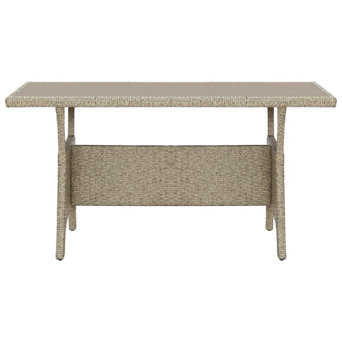 VIDAXL Table de jardin Gris 120x70x66 cm Resine tressee