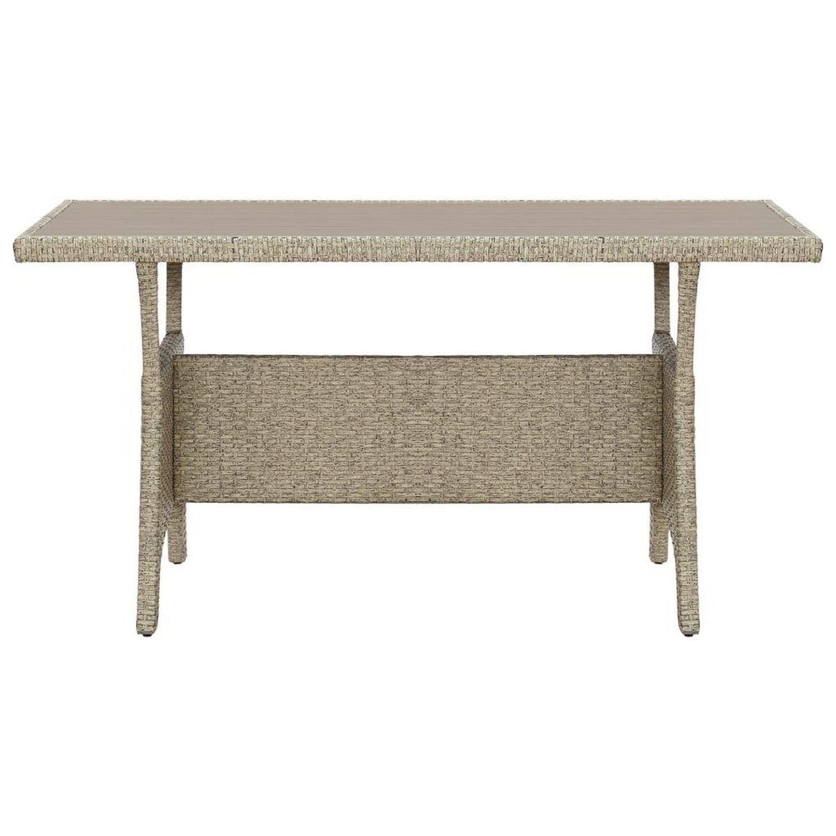 VIDAXL Table de jardin Gris 120x70x66 cm Resine tressee