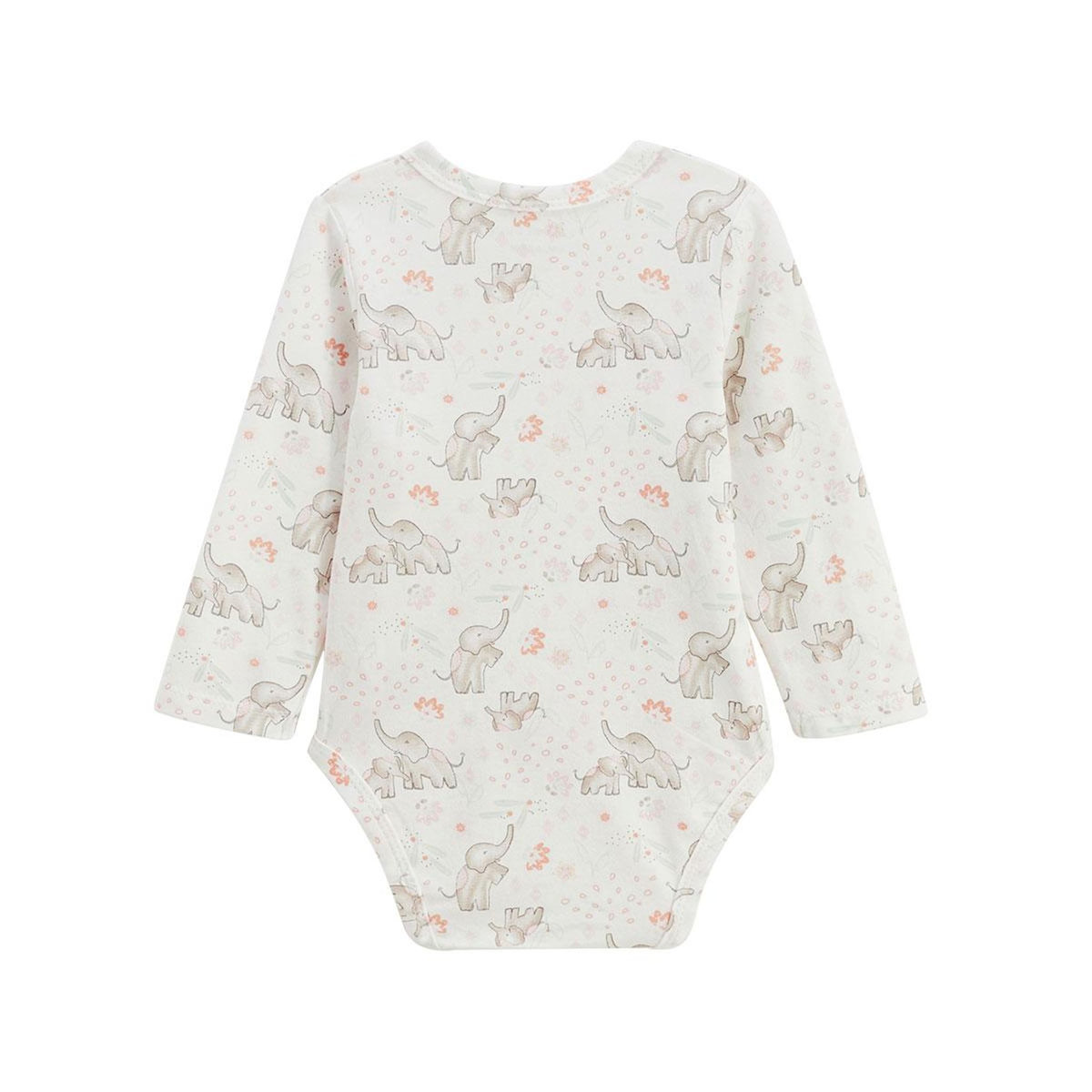 Petit Béguin Lot de 2 bodies bébé manches longues ouverture croisée Badian