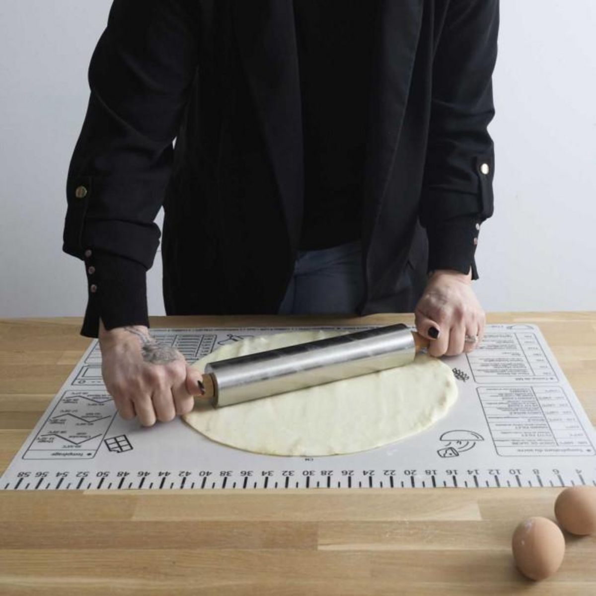 Paris Prix Tapis de Pâtisserie Gradué  Anti Adhésif  40x60cm Gris