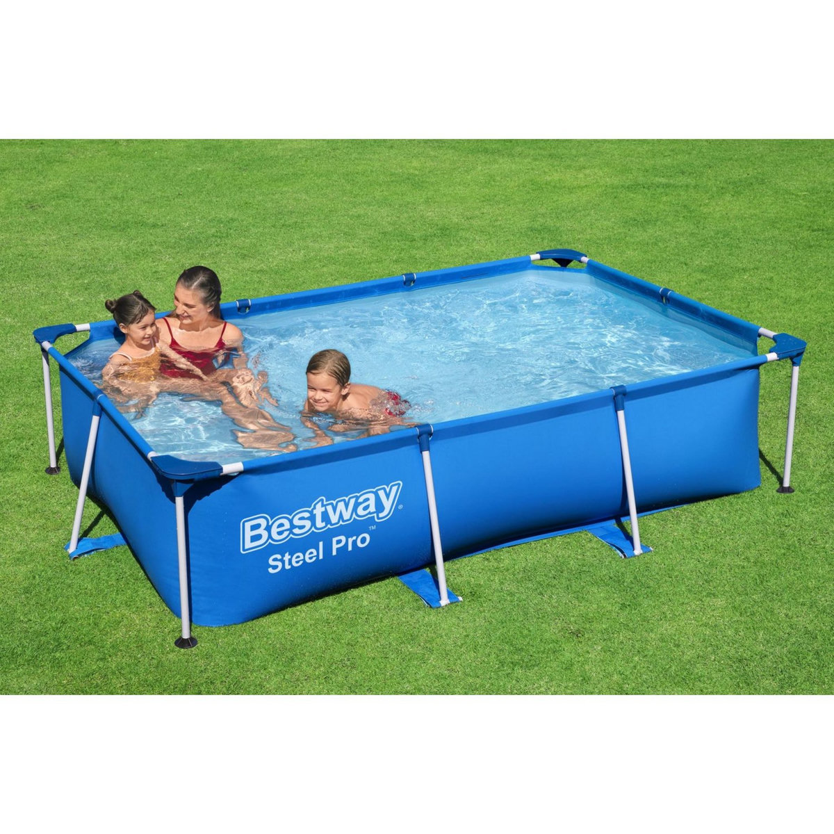 BESTWAY Piscine tubulaire rectangulaire - 259x170x61cm - STEEL MAX™