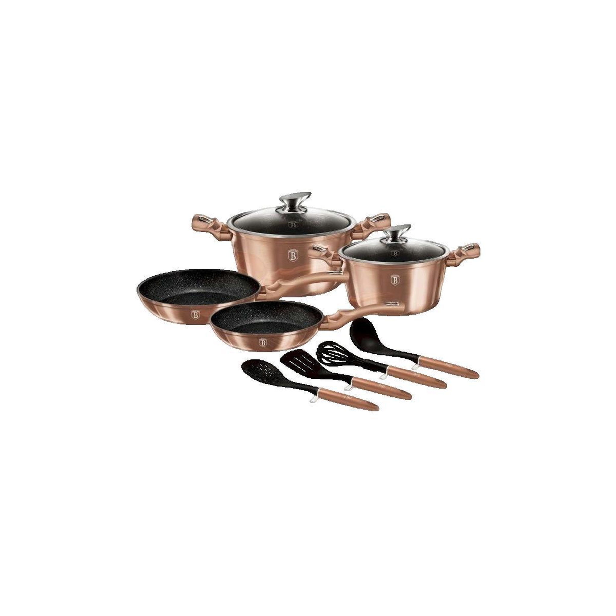 Voir la diapositive 2 : BERLINGER HAUS Batterie de cuisine Berlinger-Haus 10 pièces Or Rose