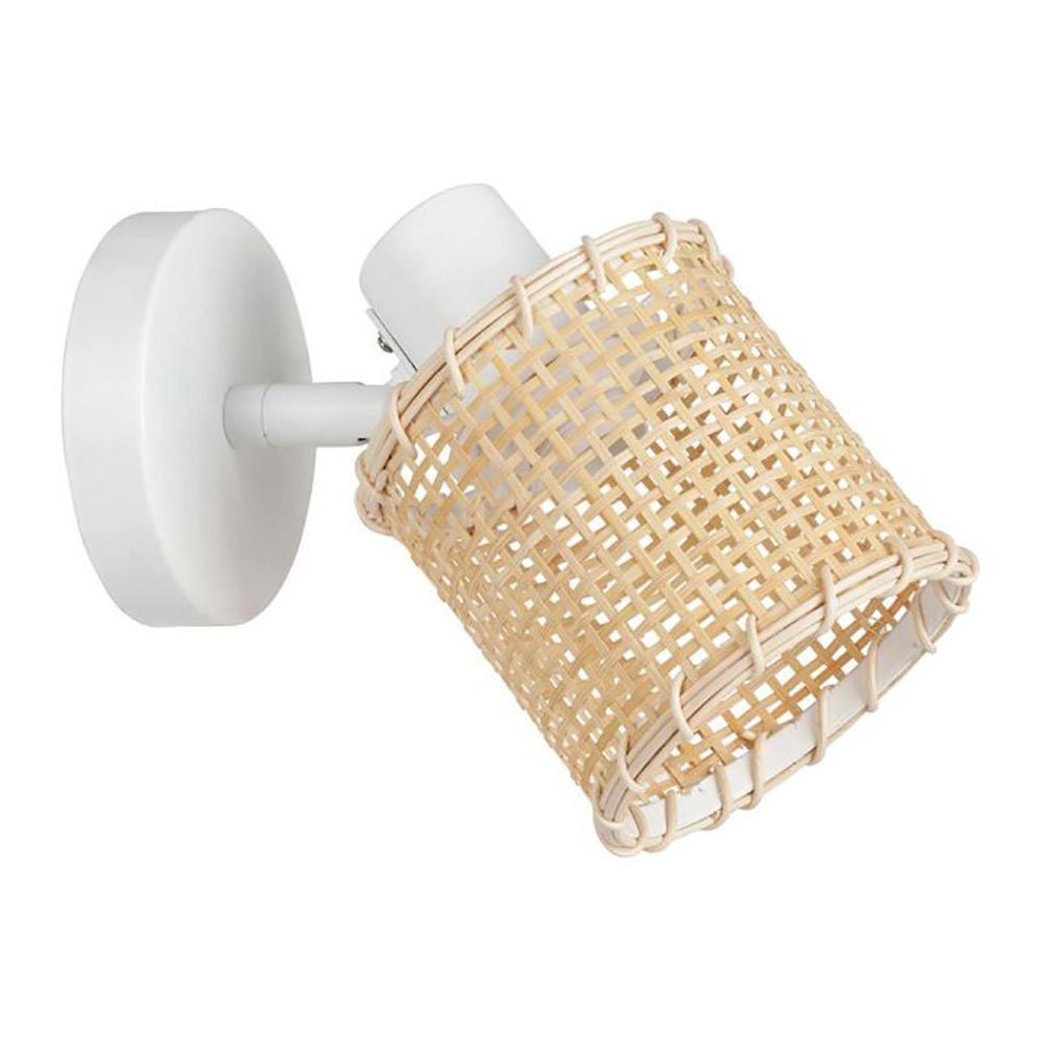 OSTARIA Applique spot bambou métal Mahina blanc