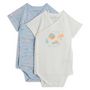 Voir la diapositive 1 : INEXTENSO Lot de 2 body manches courtes bébé  