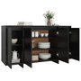 Voir la diapositive 4 : VIDAXL Buffet noir 135x41x75 cm bois d'ingenierie