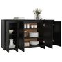 Voir la diapositive 4 : VIDAXL Buffet noir 135x41x75 cm bois d'ingenierie